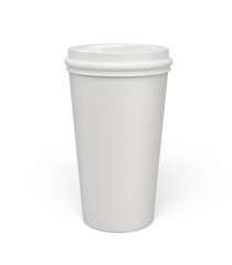 3d render coffee paper cup (clipping path)