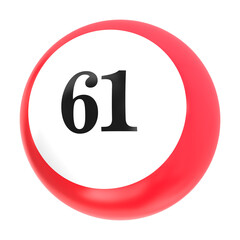 ball number 3d render