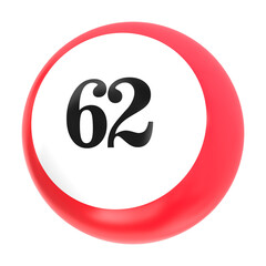 ball number 3d render