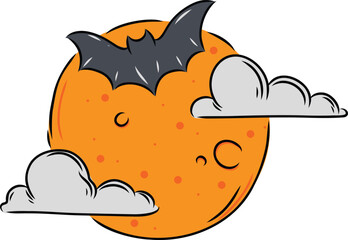 Bat in Front of the Moon