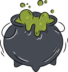 Hand Drawn Witch Cauldron