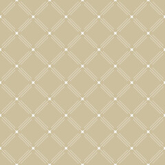 Geometric dotted pattern. Seamless abstract beige and white modern texture for wallpapers and backgrounds