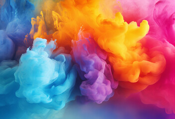 Obraz premium Vibrant Acrylic Colors and Realistic Palette - Color Gradient Air Art