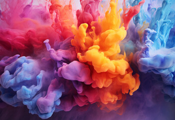 Colorful Powder Smoke in High-Speed Sync - Modern Atmospheric Design