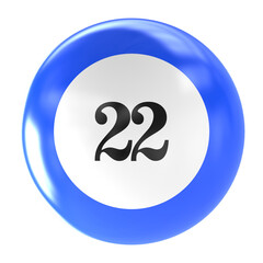 ball number 3d render