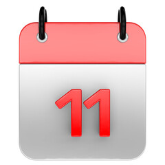 calendar month of day 3d render