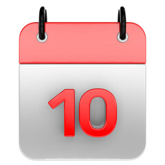 calendar month of day 3d render