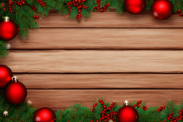 christmas decoration on wooden table