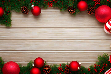 christmas decoration on wooden table