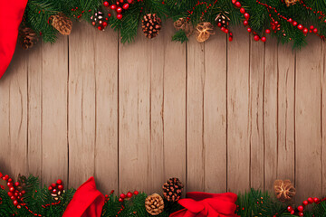 christmas decoration on wooden table
