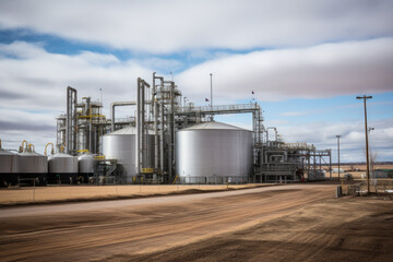 An ethanol production plant in South Dakota - obrazy, fototapety, plakaty