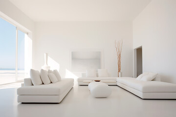 Fototapeta premium Minimal modern living room