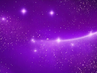 Fototapeta premium Digital purple particles wave and light abstract background AI generated