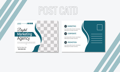 simple post card design template 