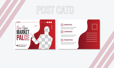 post card design layout . 