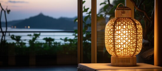 Obraz premium Balcony lantern made of bamboo