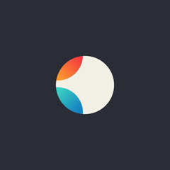 simple three circle company logo vector illustration template design