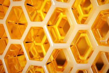 Pattern honeycomb honeyed yellow sweet hexagon bee