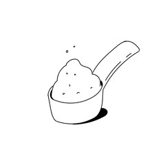 Baking Powder Ingredient Hand Drawn Icon
