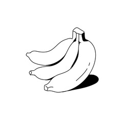 Banana Fruit for Pancake Hand Drawn Icon