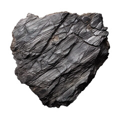 top view of schist rock isolated on a transparent white background