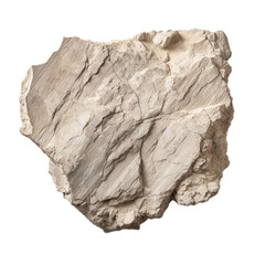 Fototapeta premium top view of chiseled limestone rock isolated on a transparent white background