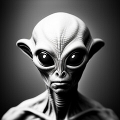Atmospheric portrait of an alien being from another planet.  Generative AI