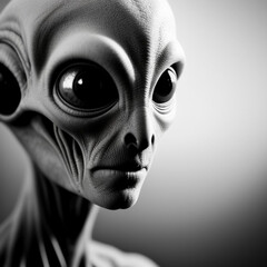 Atmospheric portrait of an alien being from another planet.  Generative AI