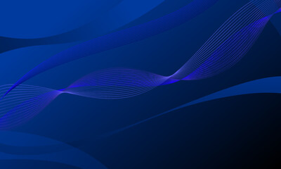 blue business lines wave curves smooth gradient abstract background