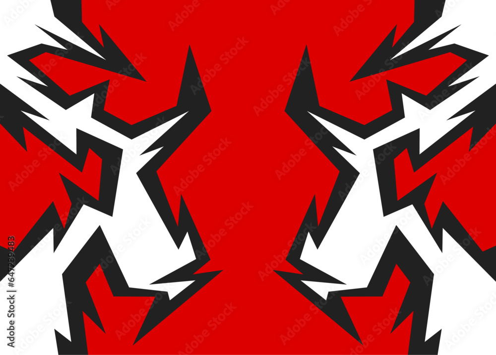 Poster abstract background with geometric sharp and spike line pattern. geometric tribal pattern