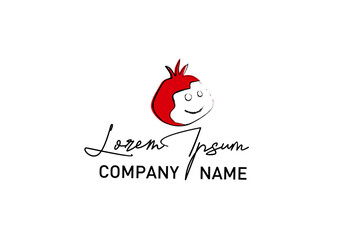 pomegranate logo and emblem design
