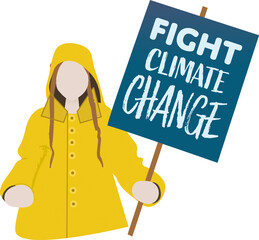Digital png illustration of fight climate change text on transparent background