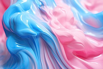 Obraz premium A close up of a pink and blue substance