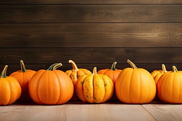 A group of small pumpkins