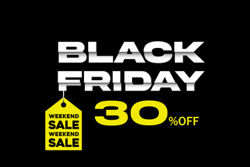 Obraz premium Black Friday Sale Banner Flat Minimal Style