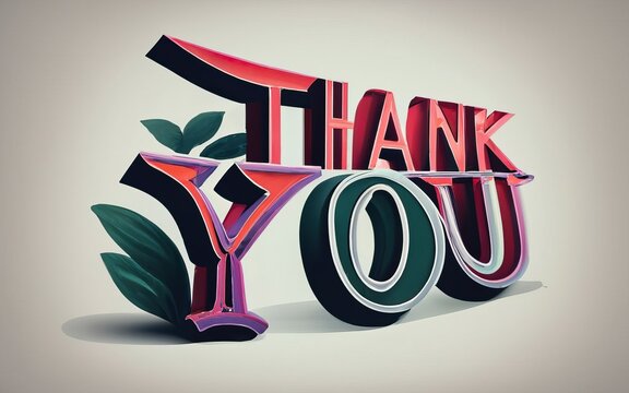 The text "Thank you", is on a white background.