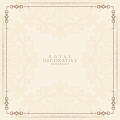Stylish ethnic vintage decorative floral frame background