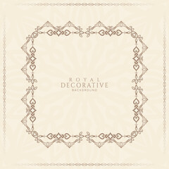 Elegant vintage decorative floral frame background