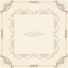 Classic vintage decorative floral elegant frame background