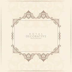 Elegant vintage decorative floral frame background