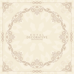 Artistic classic decorative floral frame design background