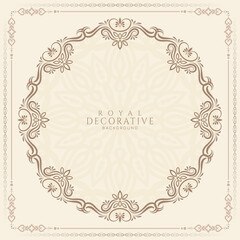 Stylish ethnic vintage decorative floral frame background