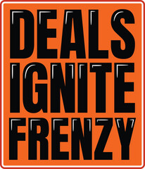 A captivating lettering vector design capturing the electrifying frenzy of Black Friday