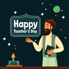 Happy teachers day like light in the dark