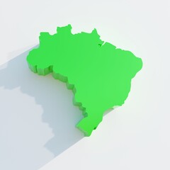 Brazil 3d map