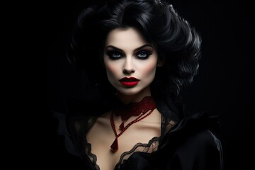 Halloween vampire beautiful woman