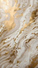Obraz premium Full screen background with a white with gold detail marbling