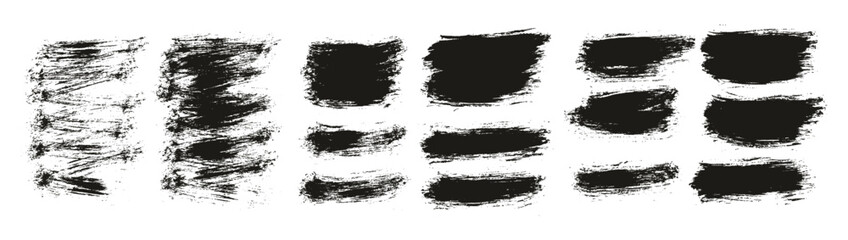 Round Brush Thin Short Background Artist Brush High Detail Abstract Vector Background Set 