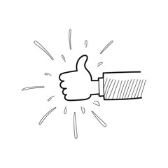 Like icon. Hand drawn, doodle style. I like the symbol, everything is cool. Vector illustration.
