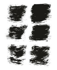 Round Brush Thin Short Background Artist Brush High Detail Abstract Vector Background Set 